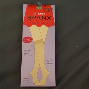 New  SPANX Sheer Knee Highs Nude Fuller Calf 2 Pair